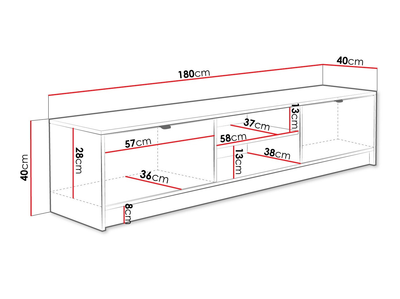 TV stand Comfivo Papilio I (Black)