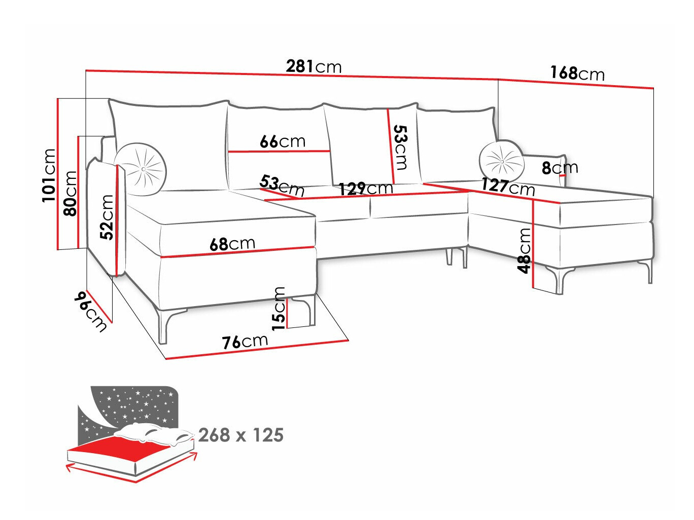 Corner sofa Clovis 111 (Manila 16)