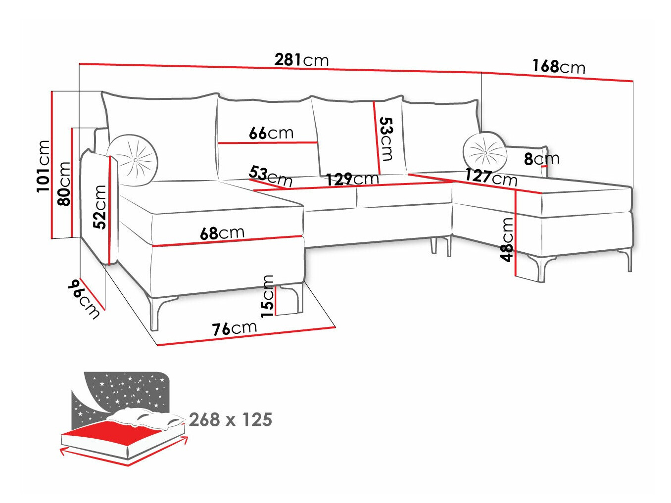 Corner sofa Clovis 111 (Manila 19)