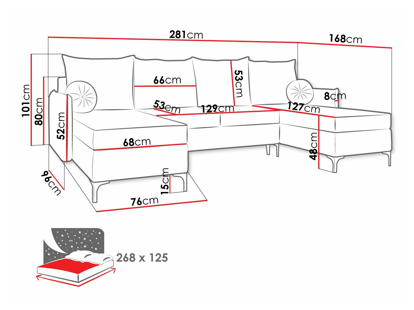 Corner sofa Clovis 111 (Manila 29)