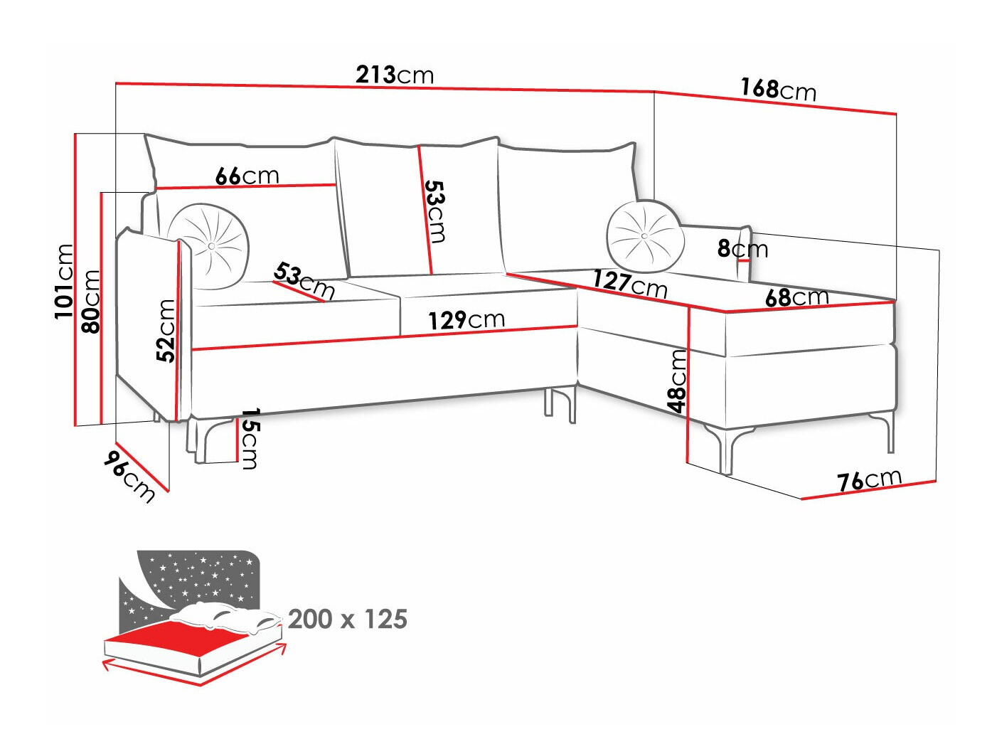 Corner sofa Clovis 112 (Manila 16)