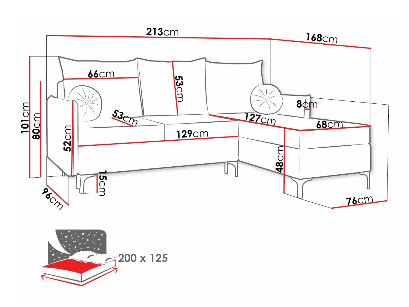 Corner sofa Clovis 112 (Manila 19)