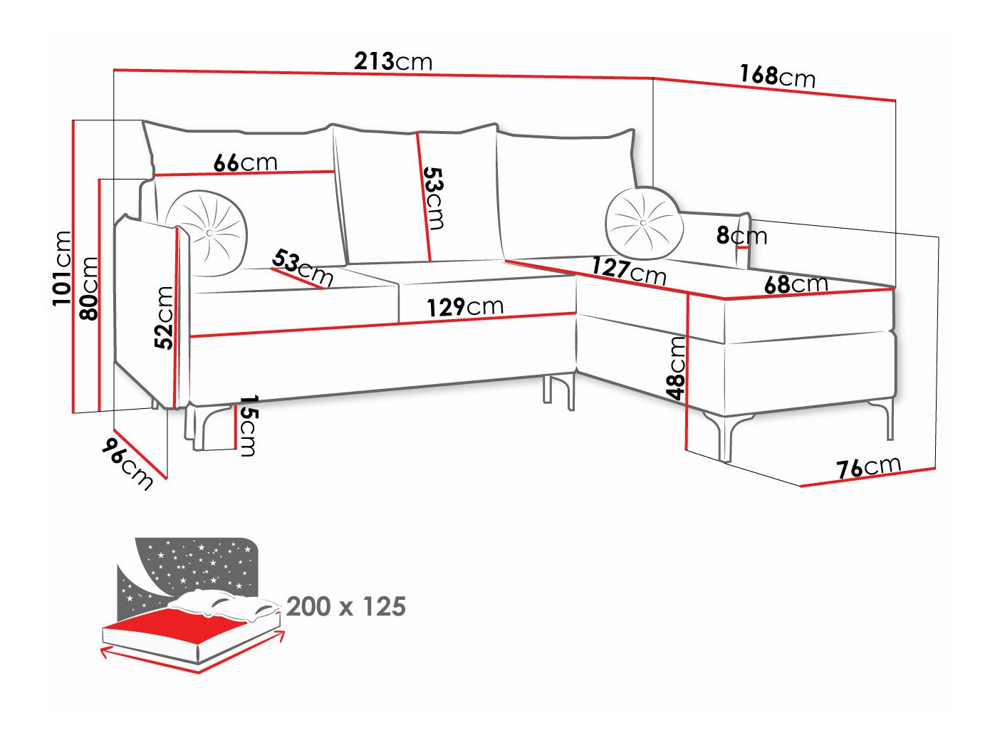 Corner sofa Clovis 112 (Manila 25)