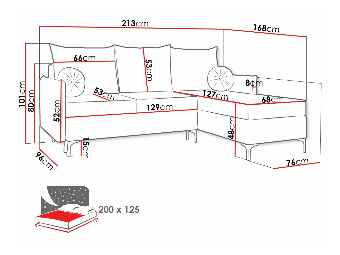 Corner sofa Clovis 112 (Manila 25)