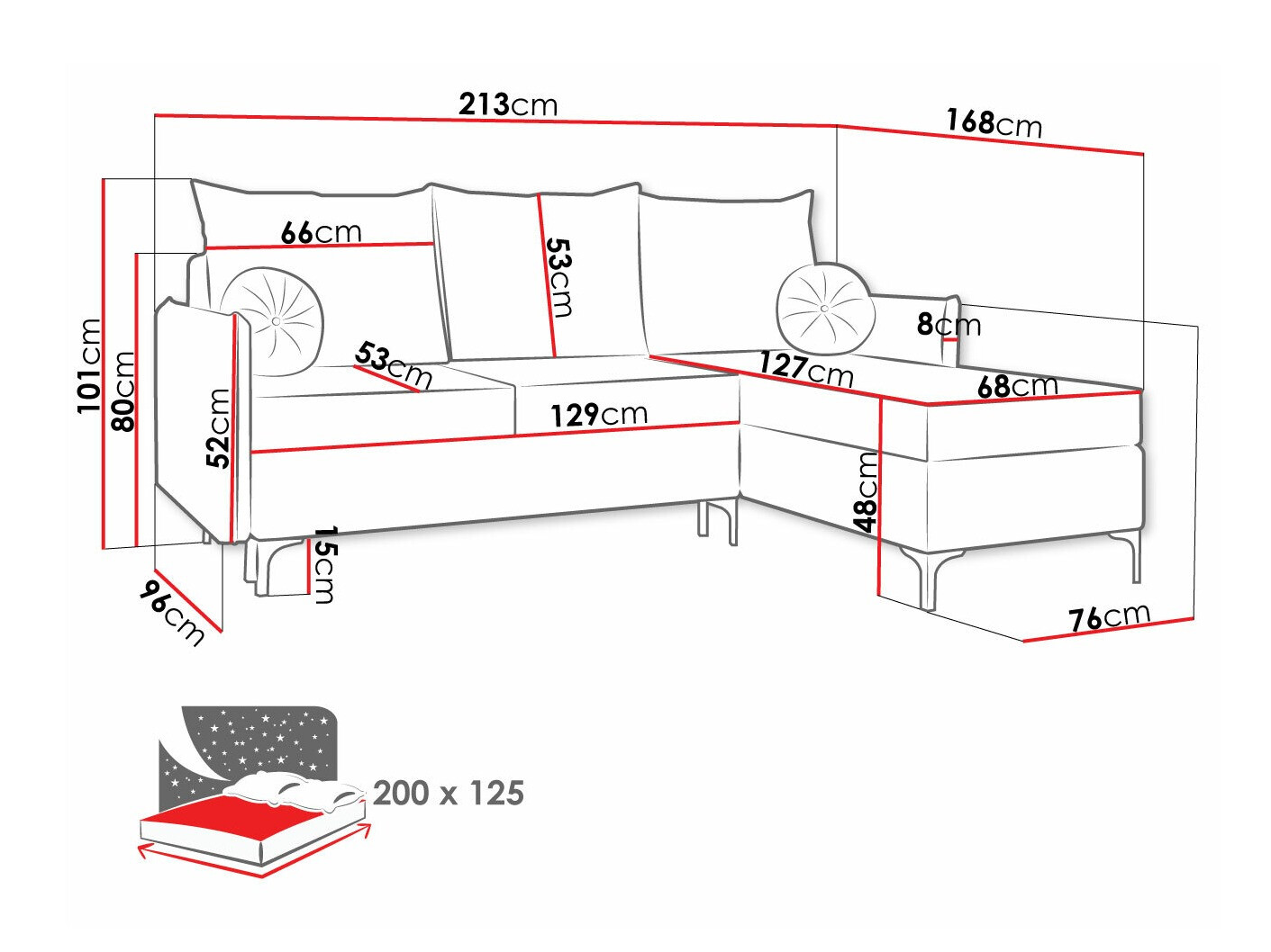Corner sofa Clovis 112 (Manila 29)
