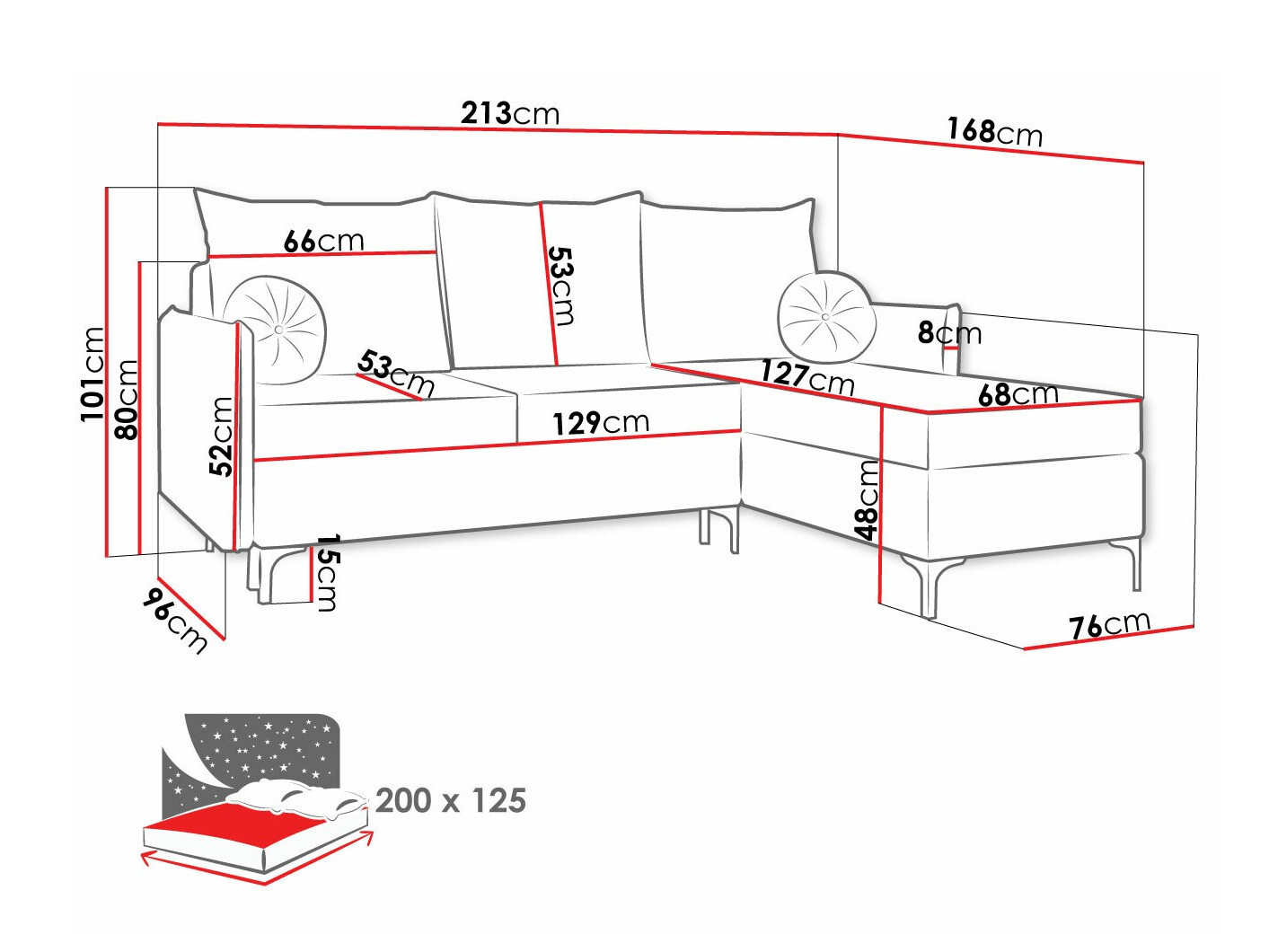 Corner sofa Clovis 112 (Manila 33)