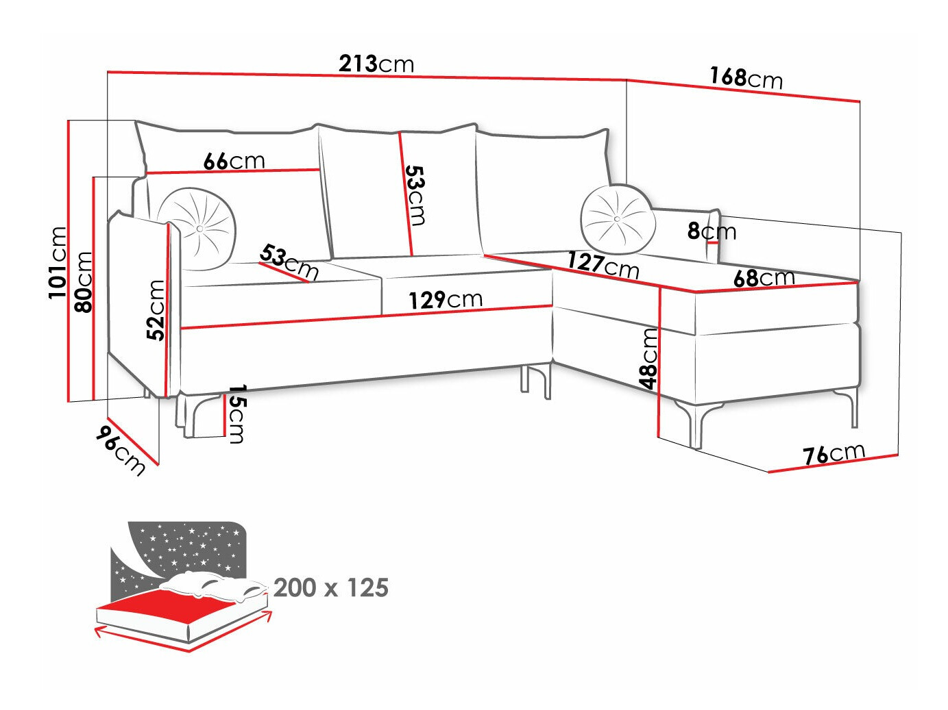 Corner sofa Clovis 112 (Manila 35)