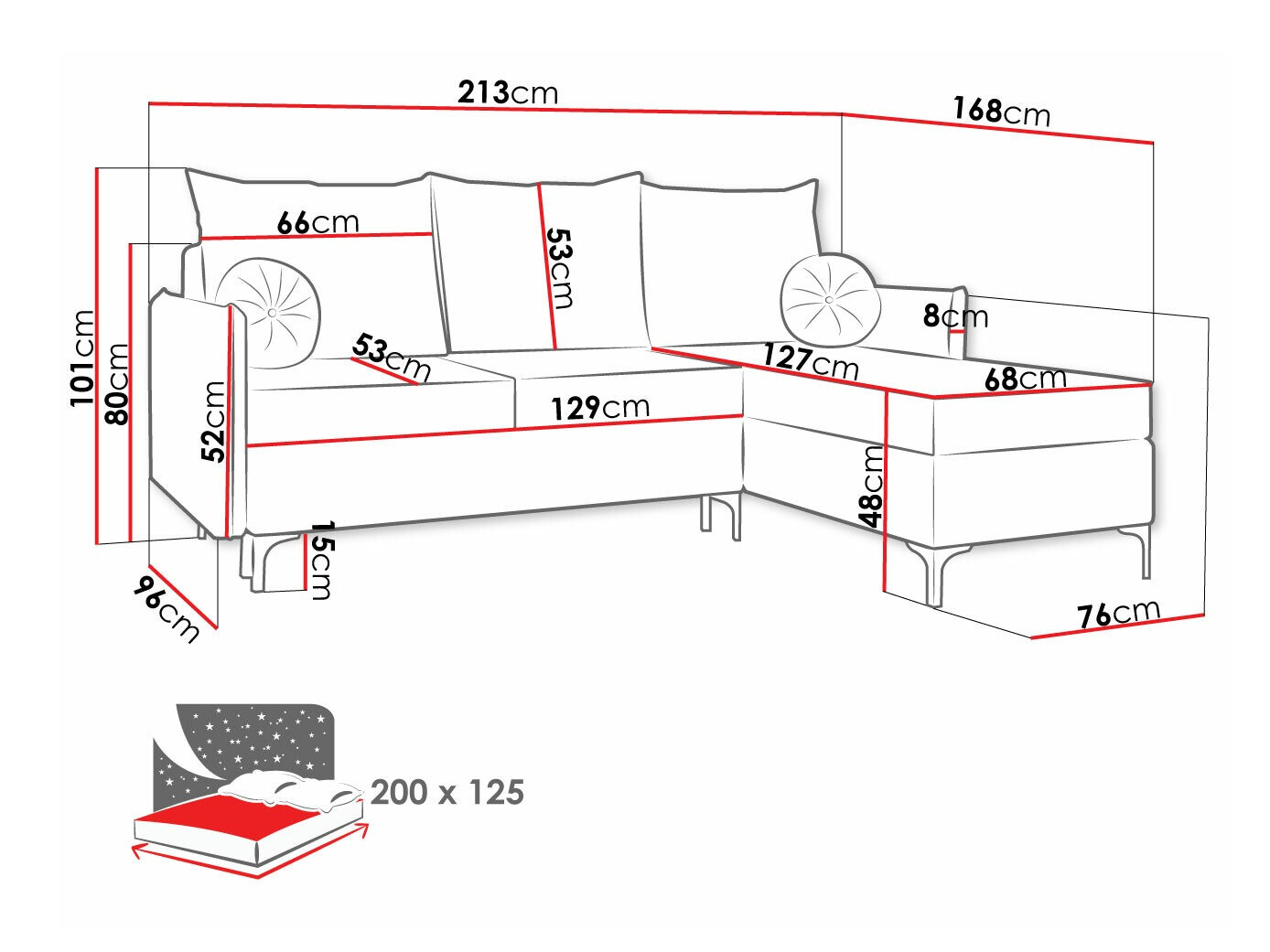 Corner sofa Clovis 112 (Manila 35)