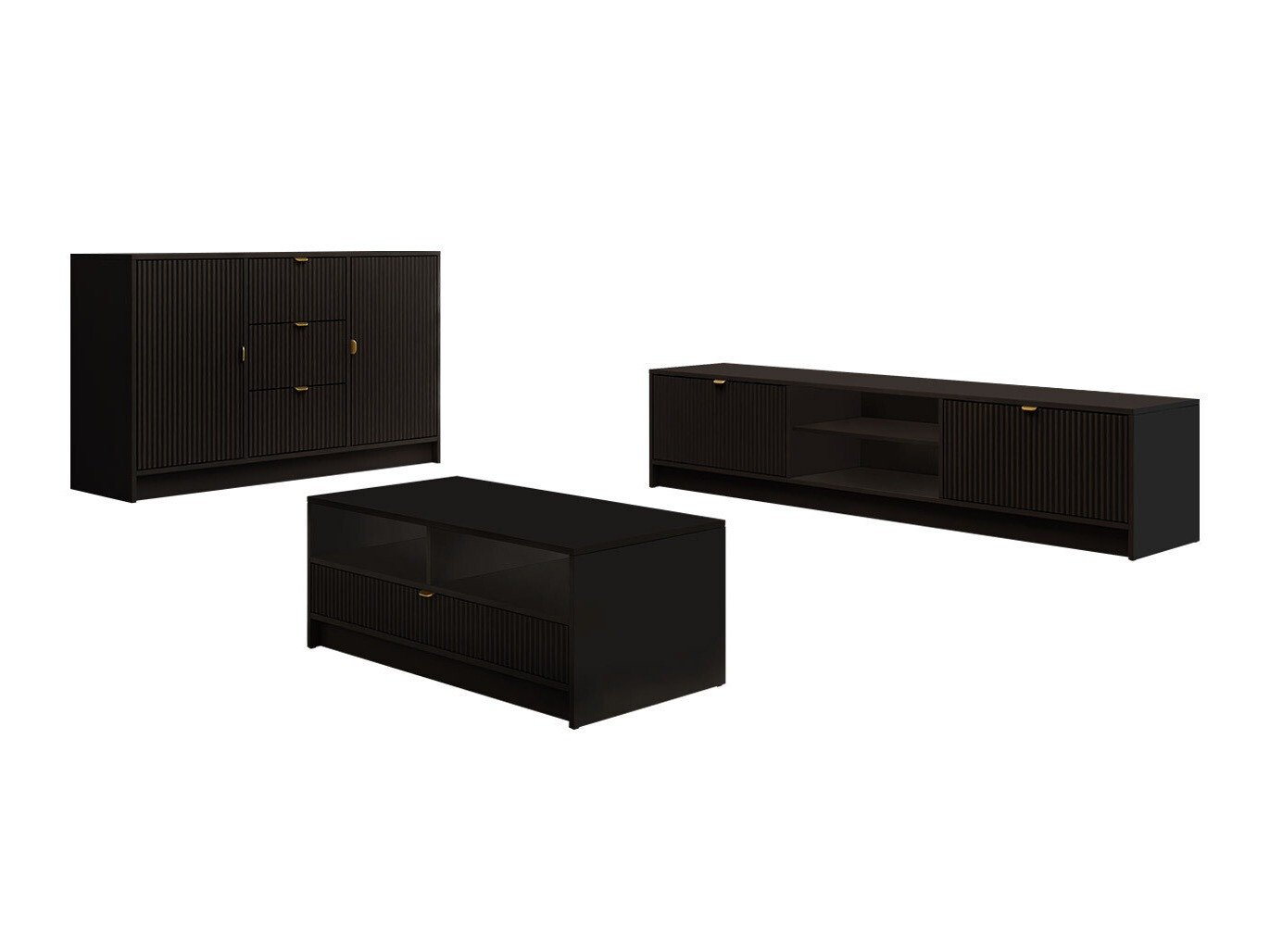 Living room set Comfivo Papilio I (Black)