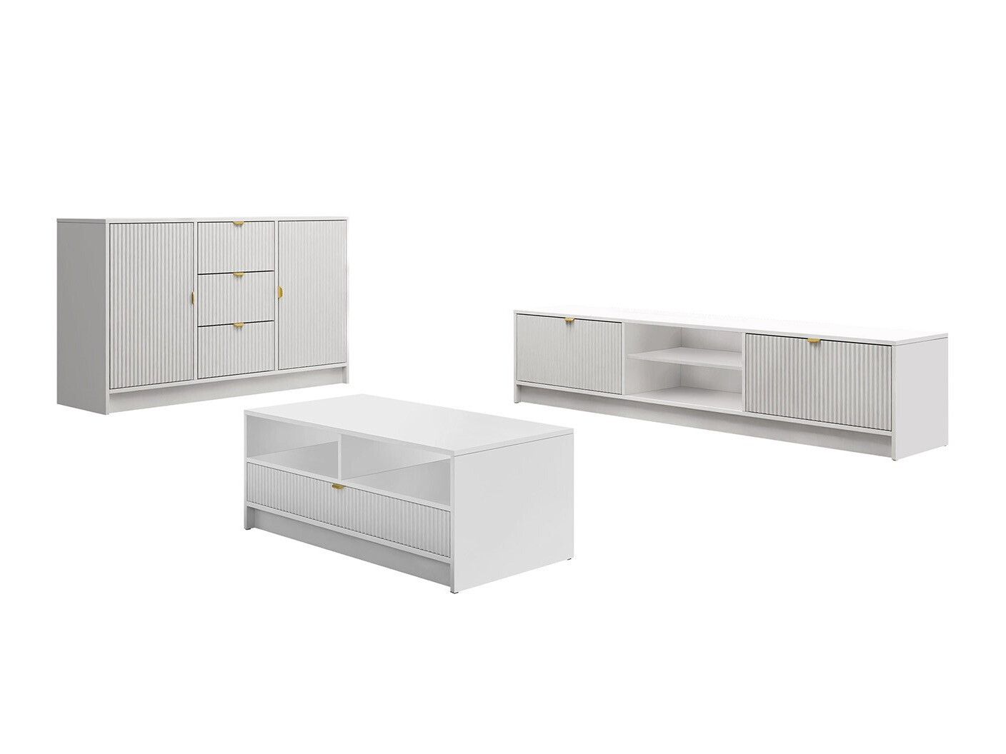 Living room set Comfivo Papilio I (White)