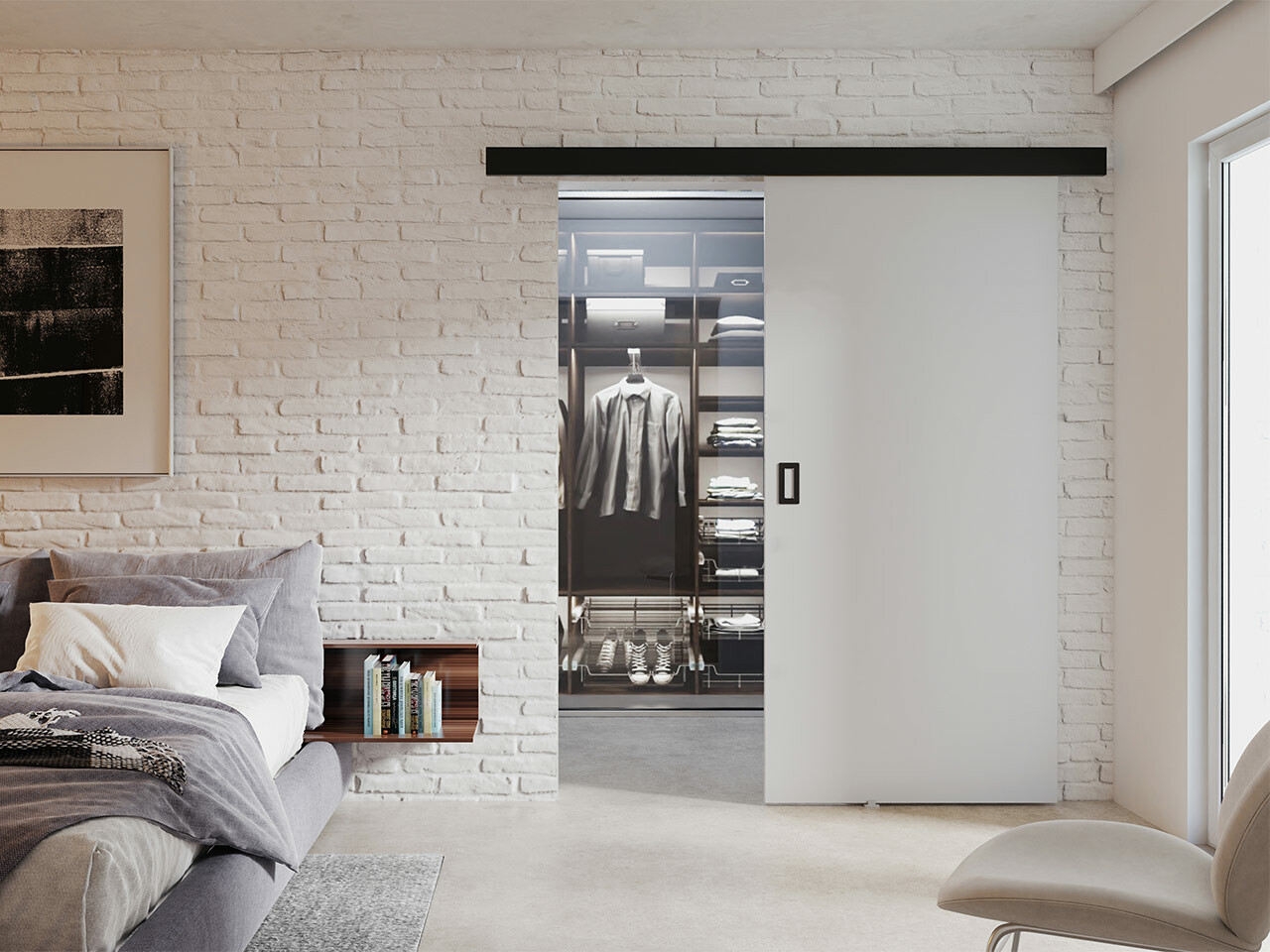 Sliding door Dover 215 (White)