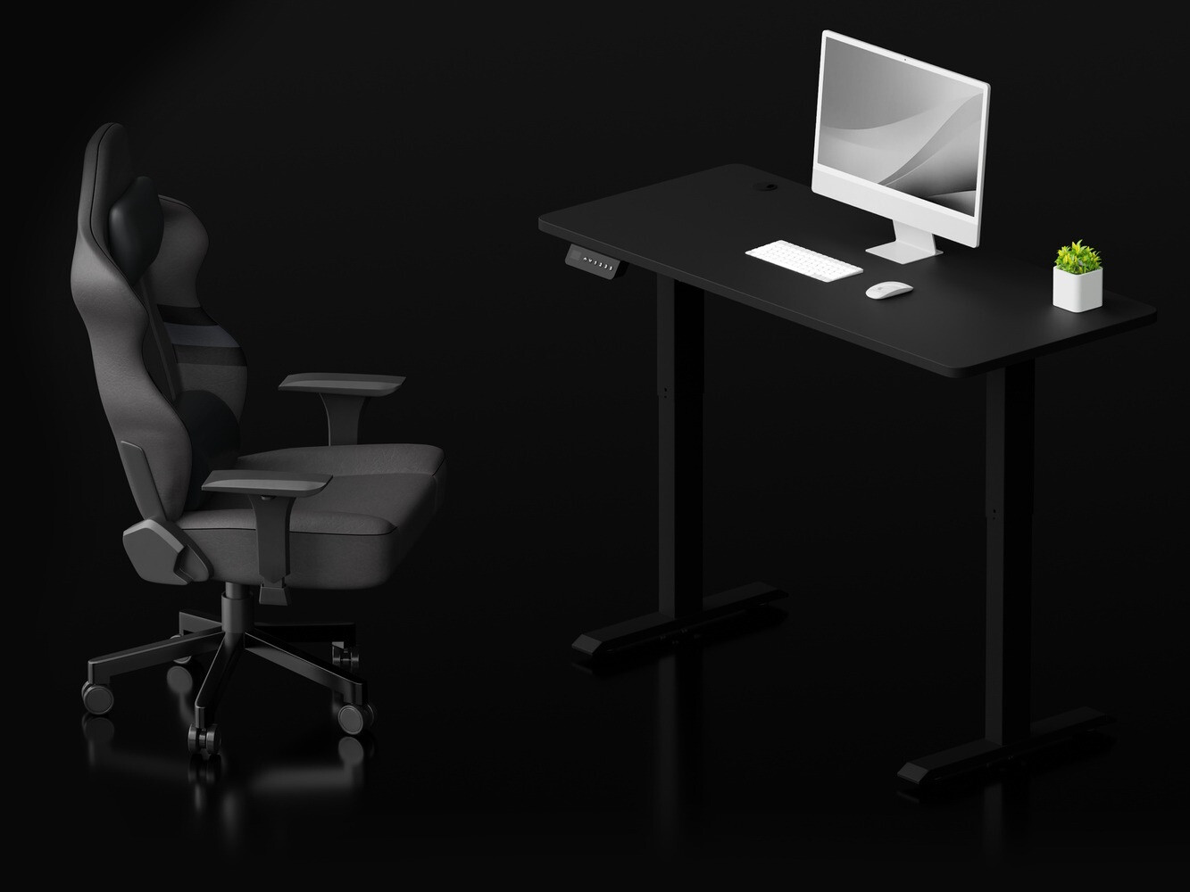 Height-adjustable desk Lodi 100 (Black)
