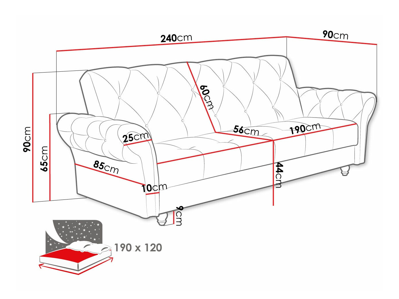 Sofa bed Columbus 209 (Paros 2)