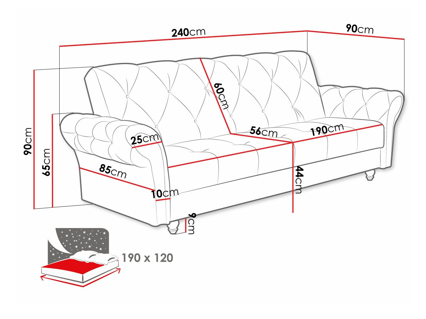 Sofa bed Columbus 209 (Paros 5)