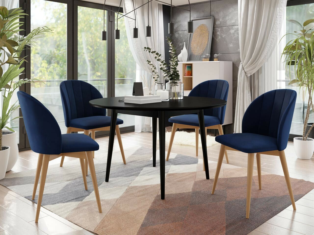 Dining set Racine 127 (Brown + Magic Velvet 2216)
