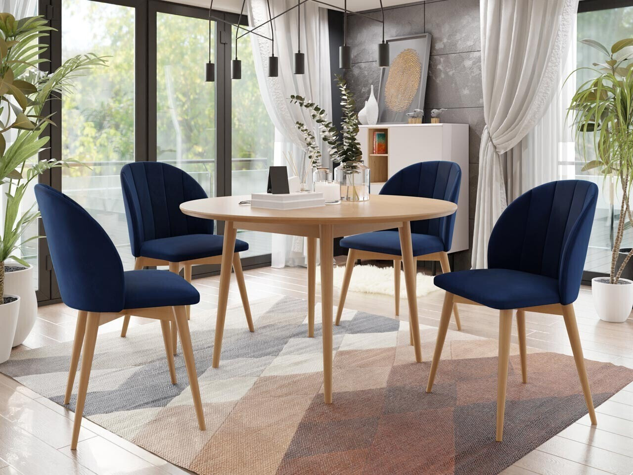 Dining set Racine 127 (Brown + Magic Velvet 2216)