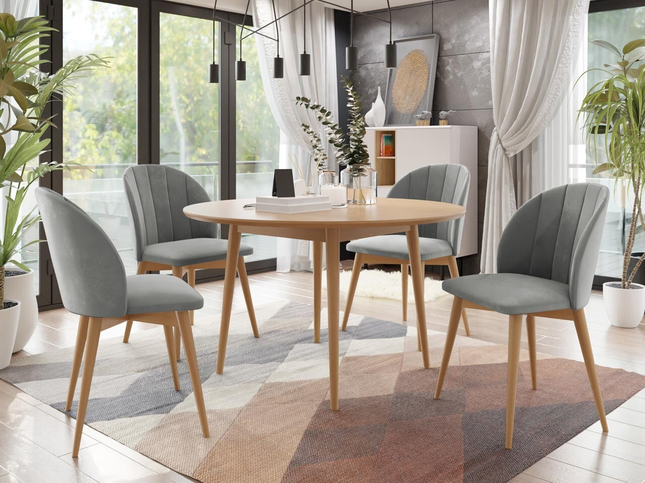 Dining set Racine 127 (Brown + Magic Velvet 2217)