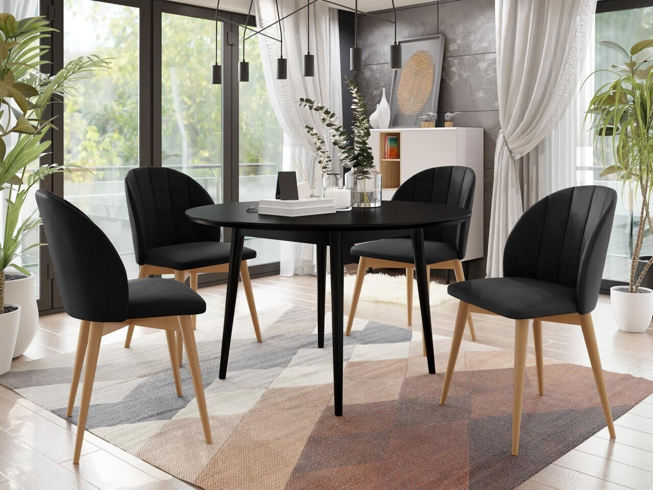 Dining set Racine 127 (Brown + Magic Velvet 2219)