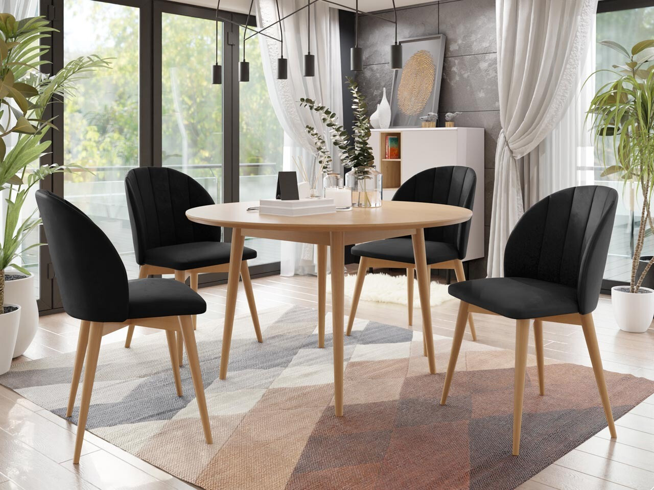 Dining set Racine 127 (Brown + Magic Velvet 2219)