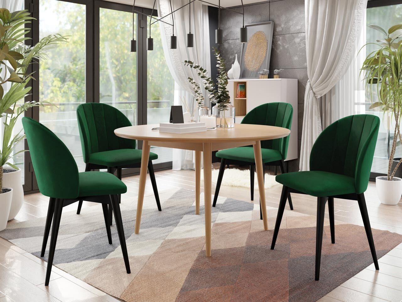 Dining set Racine 127 (Brown + Magic Velvet 2225)