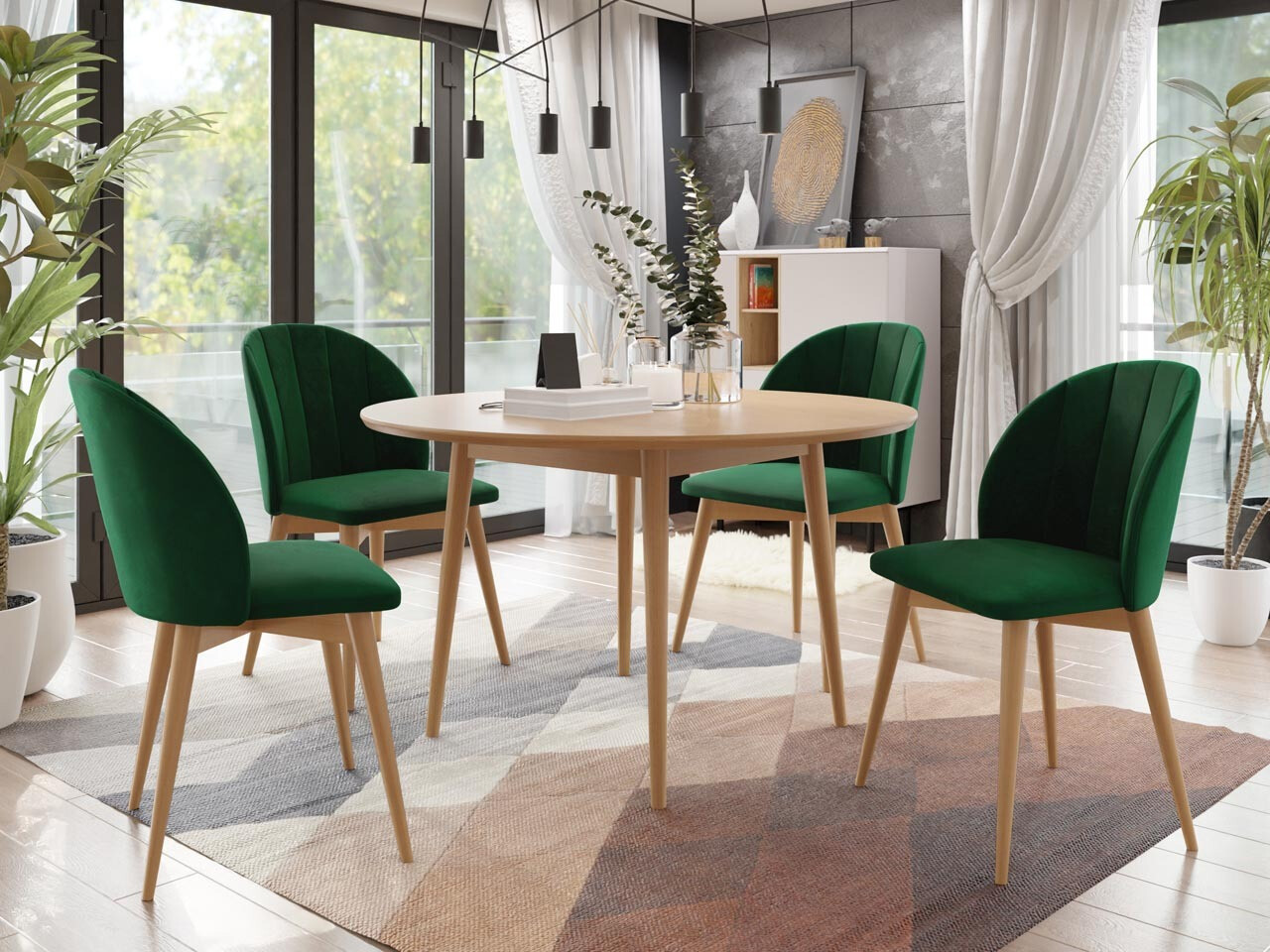 Dining set Racine 127 (Brown + Magic Velvet 2225)