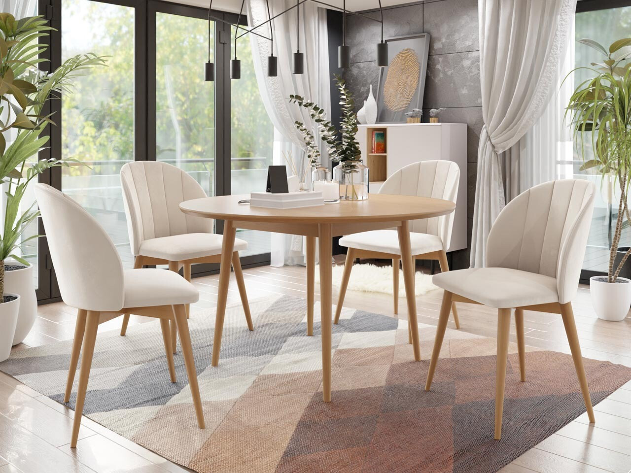 Dining set Racine 127 (Brown + Magic Velvet 2250)