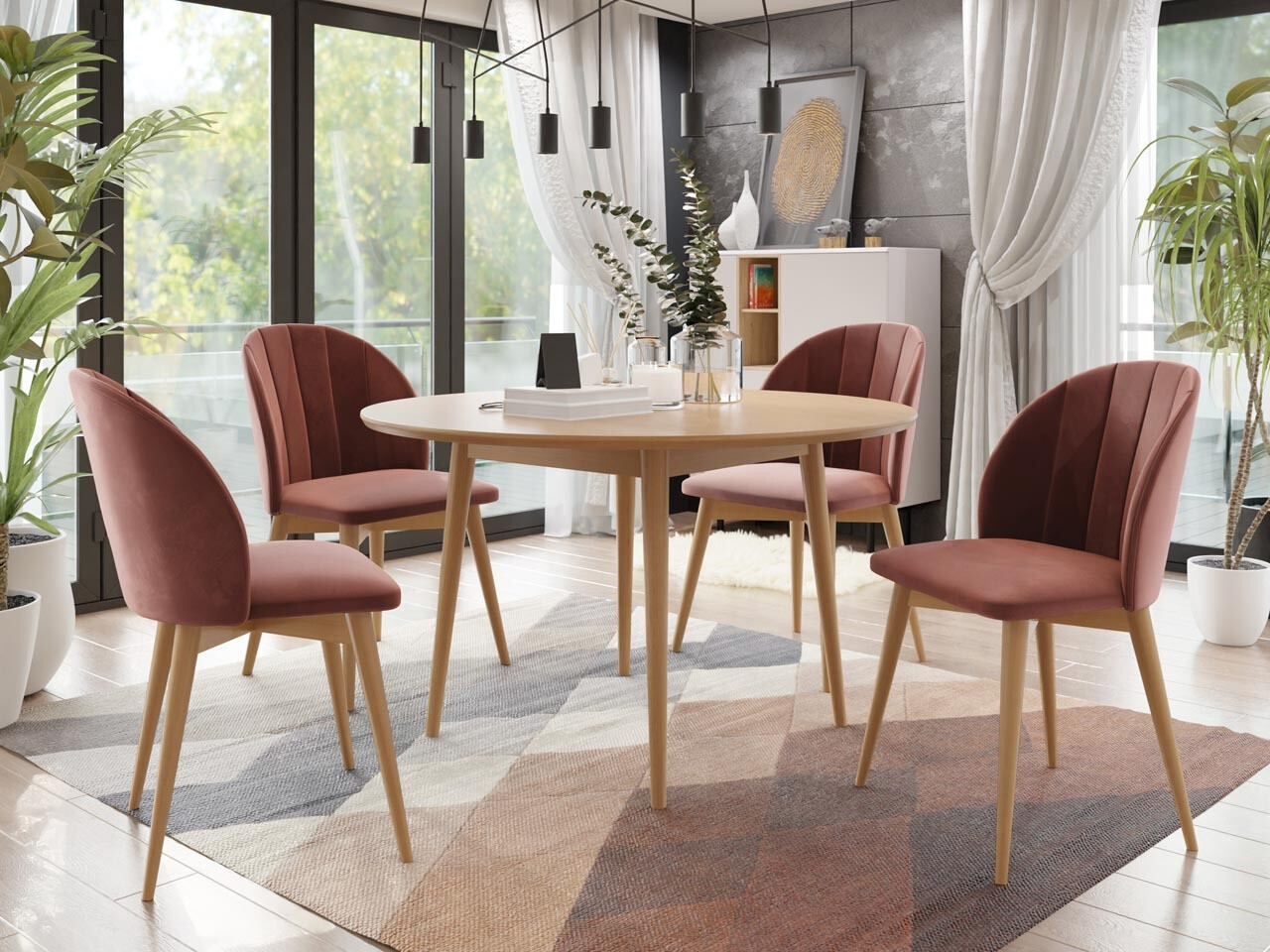Dining set Racine 127 (Brown + Magic Velvet 2258)