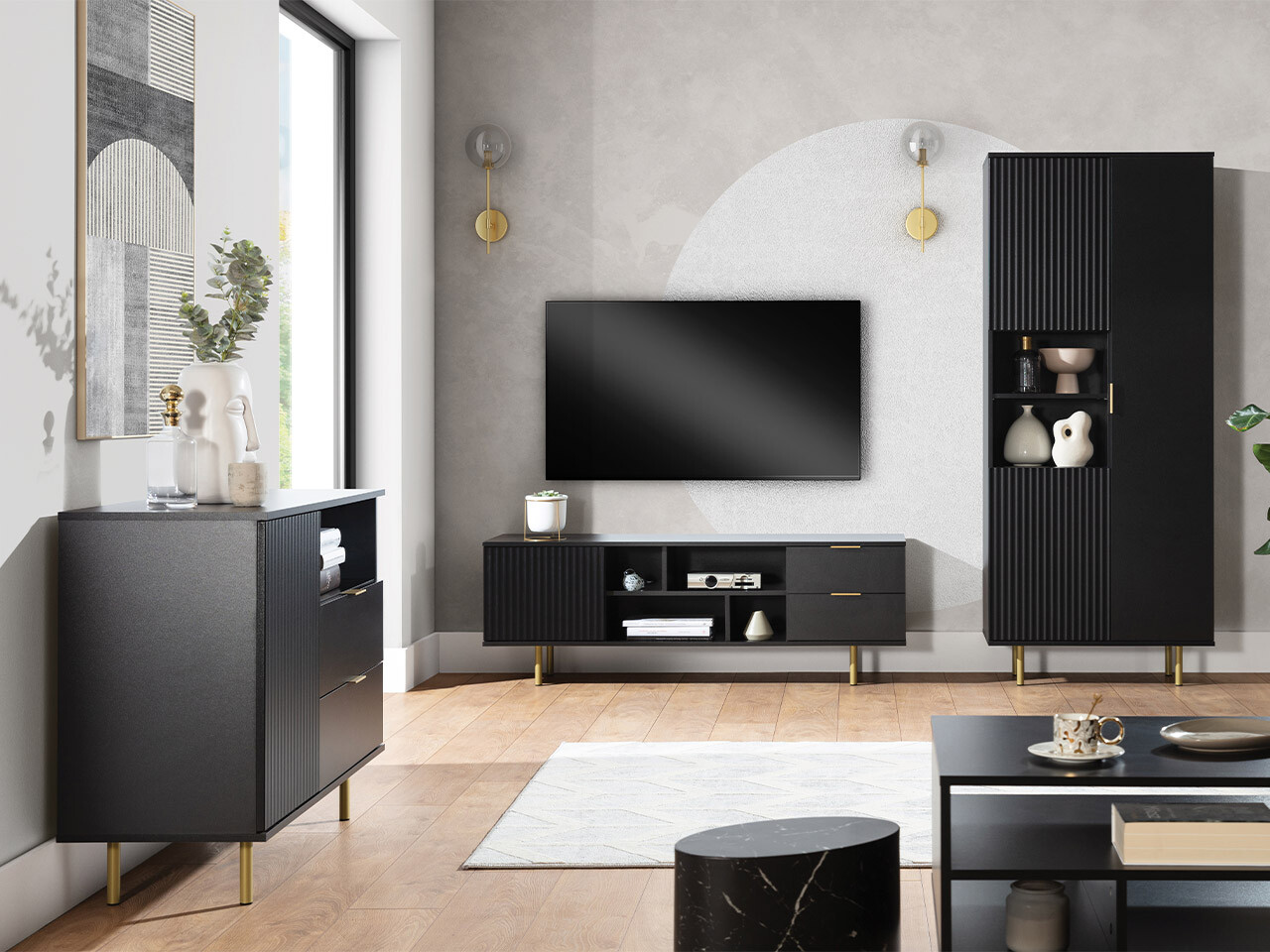 Living room set Decus II (Black)