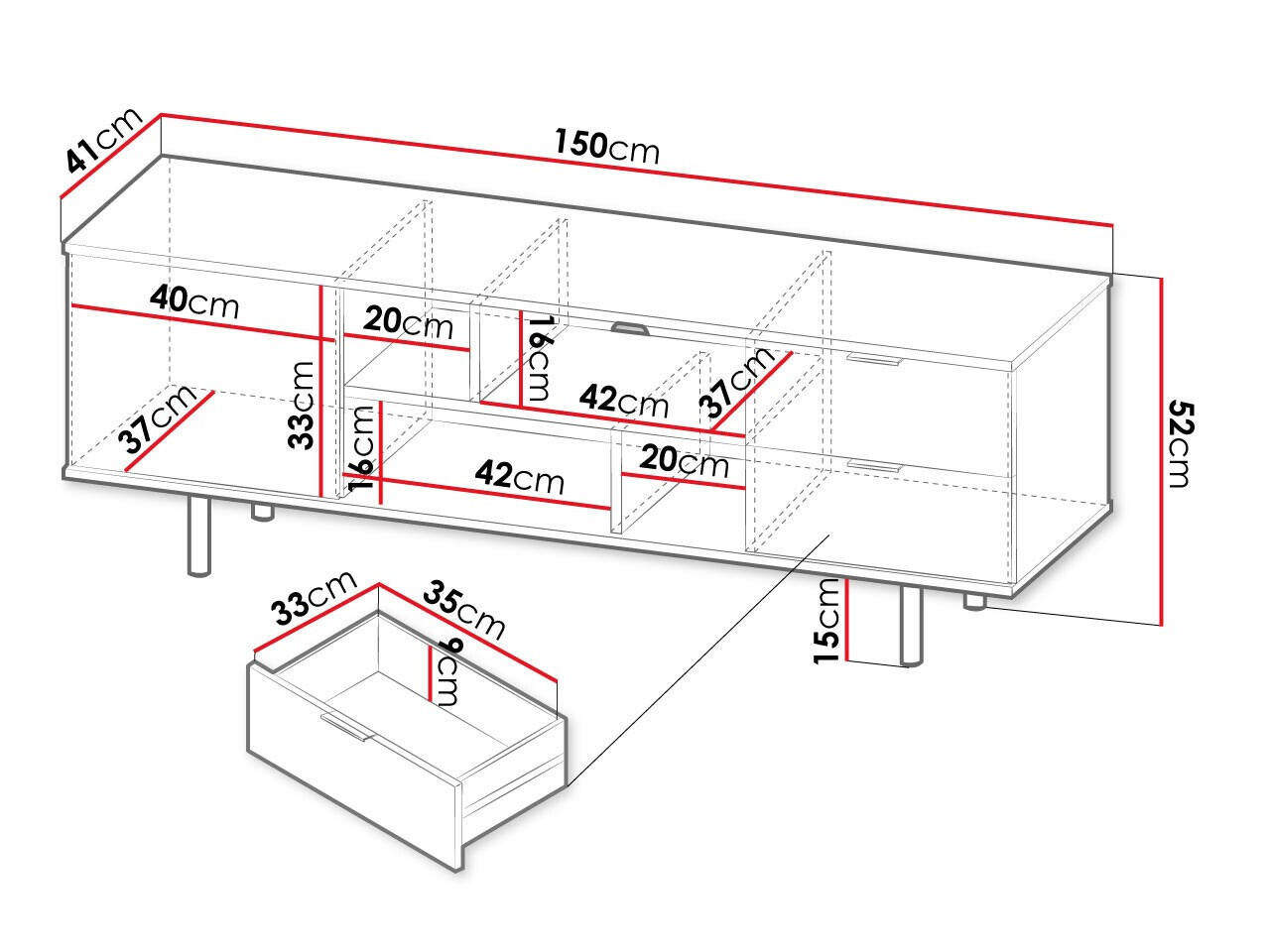 TV stand Decus (Cashmere)
