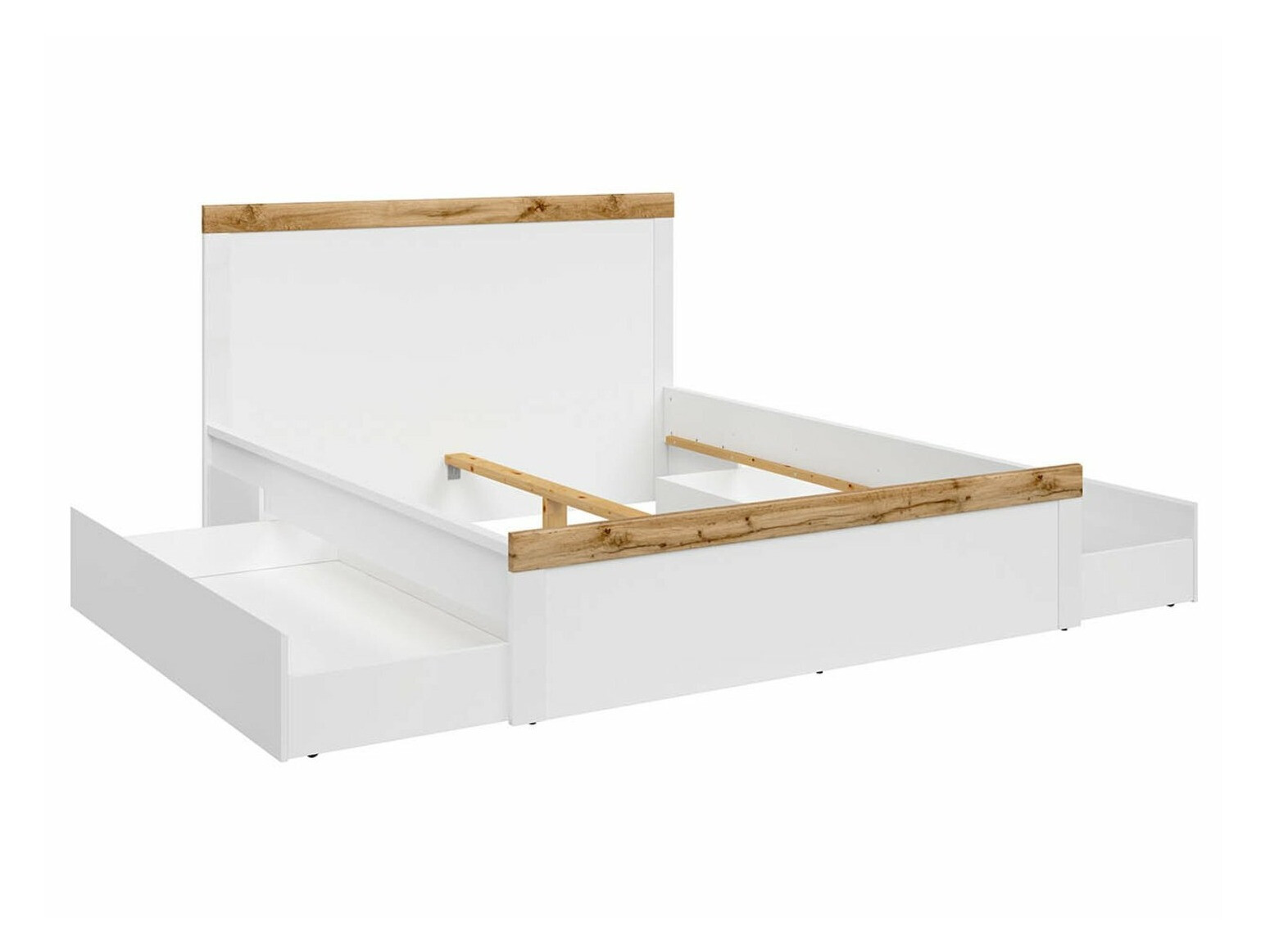 Bed Sonsoru 138 (White + Oak)