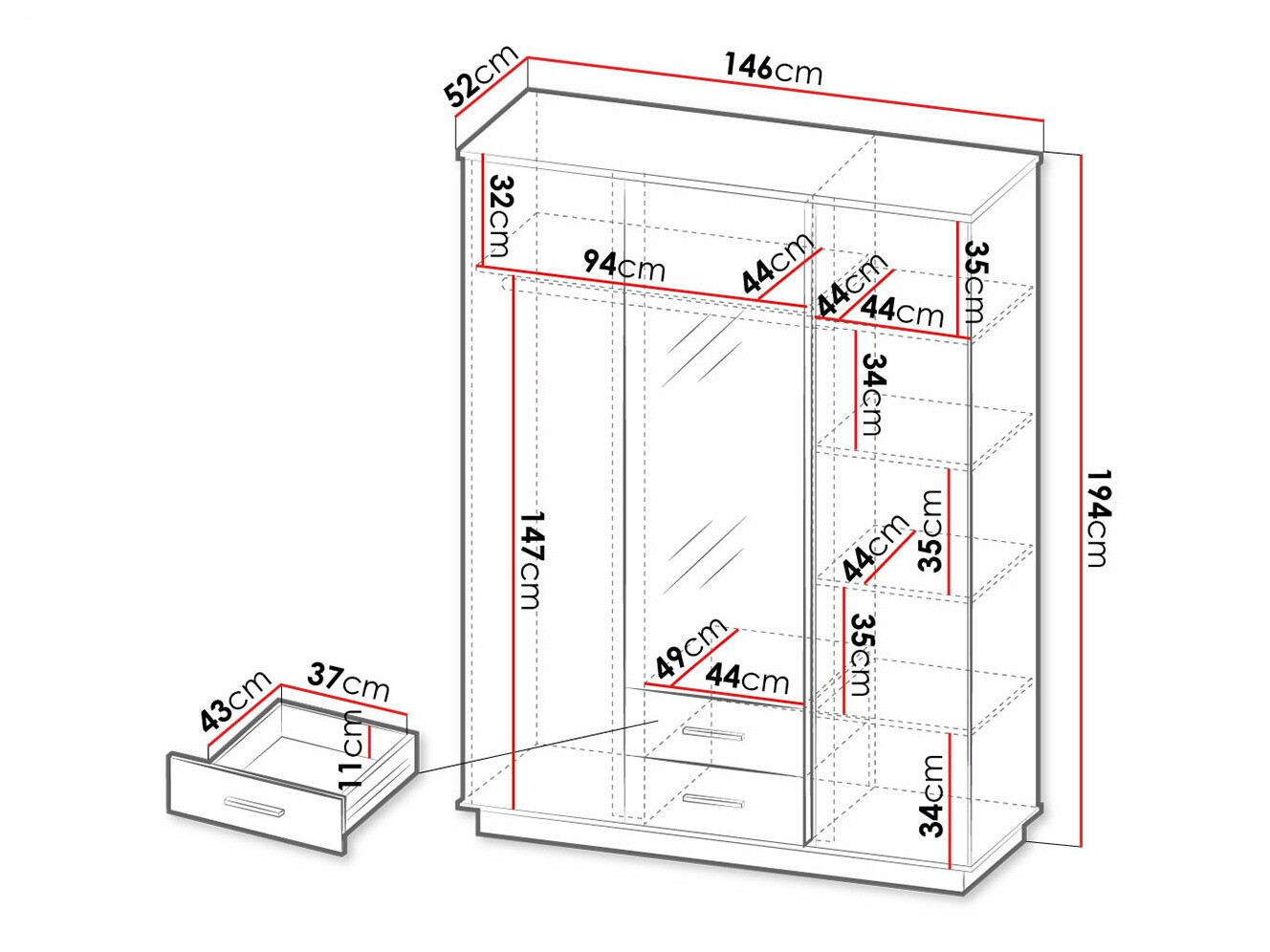 Wardrobe Tenodeu 120