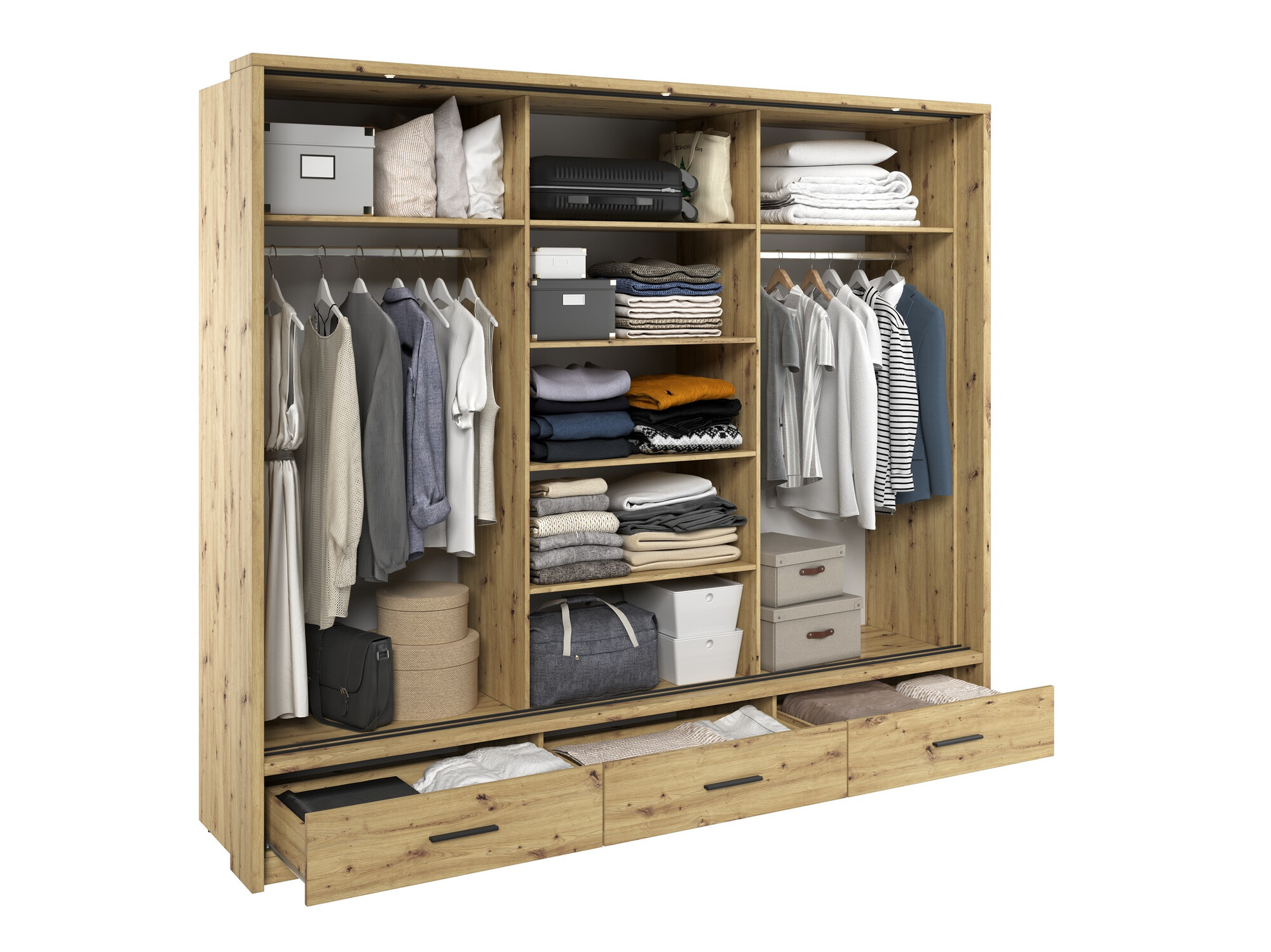 Wardrobe Fresno 100 (Artisan oak)