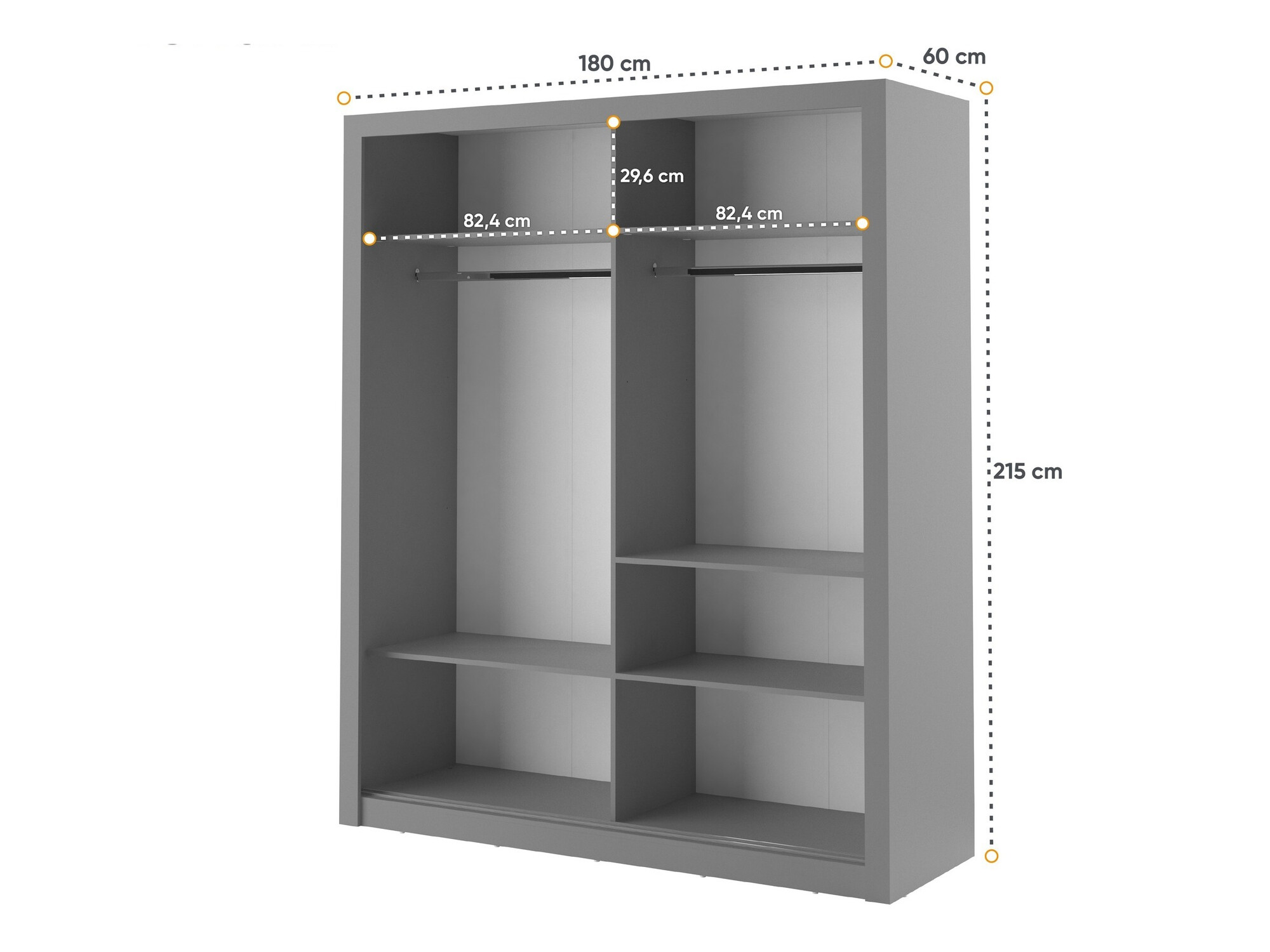Wardrobe Fresno 102 (Grey)