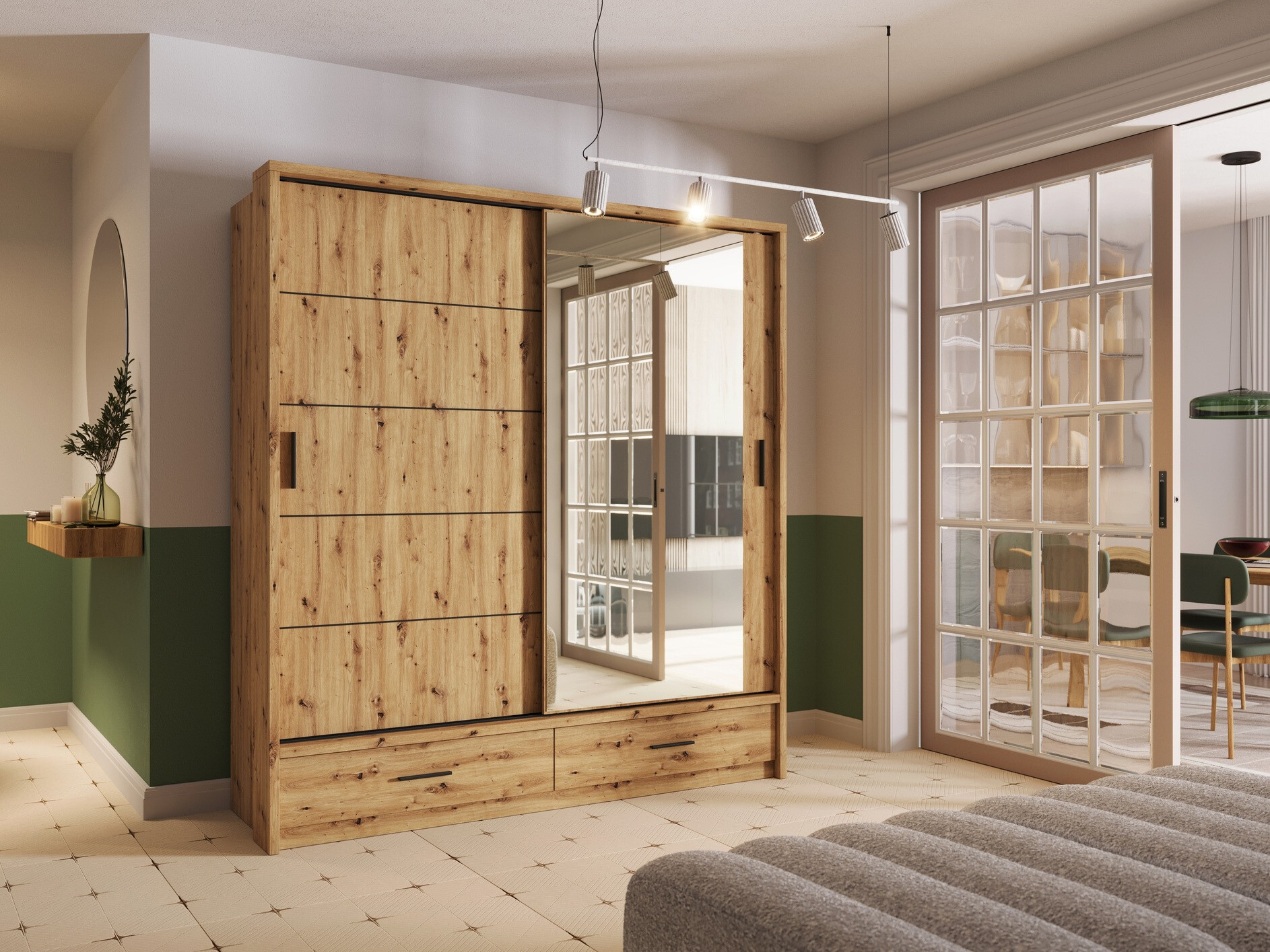 Wardrobe Fresno 104 (Artisan oak)