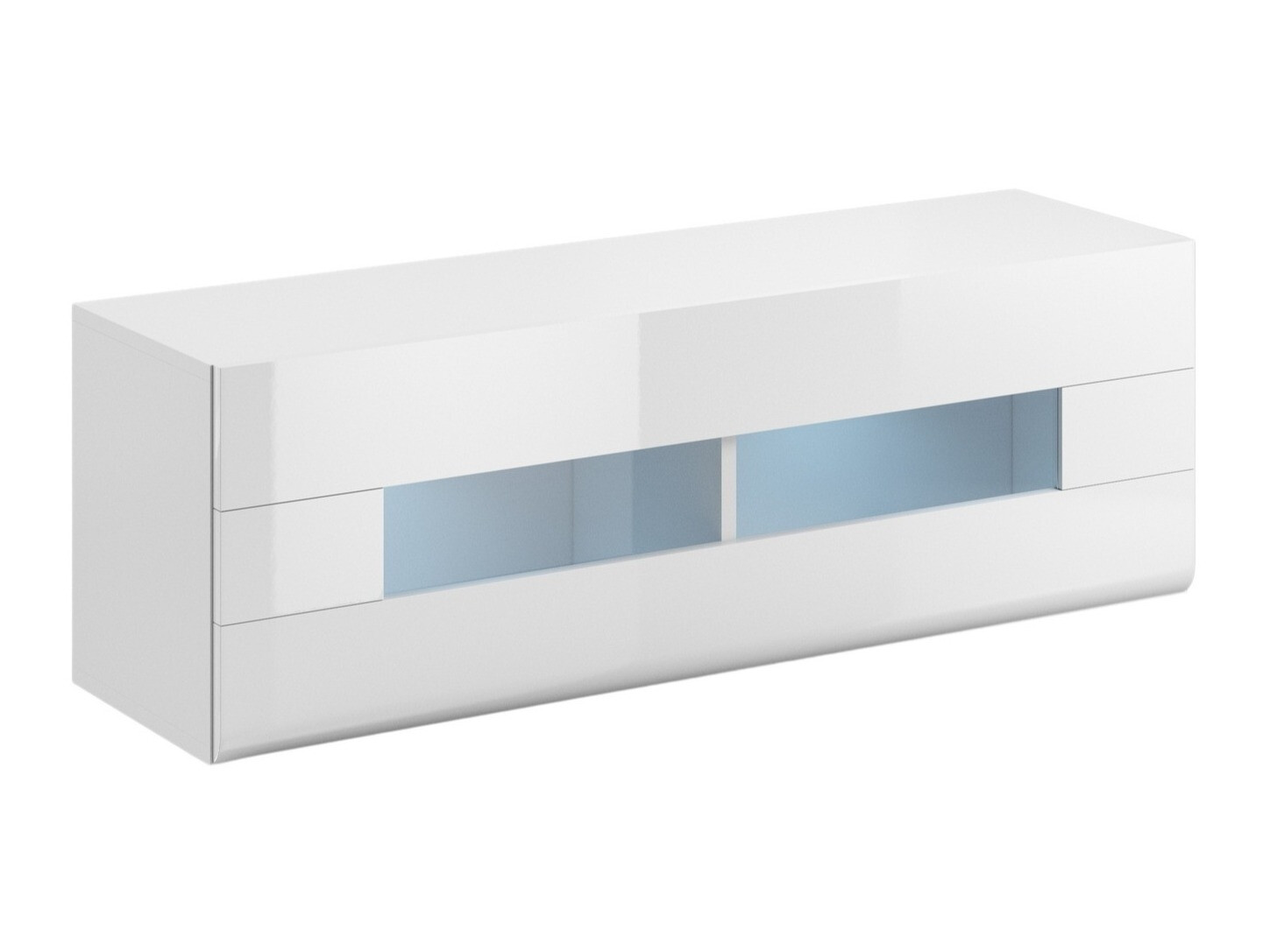 Wall cabinet Torsone 116 (White + Glossy white)