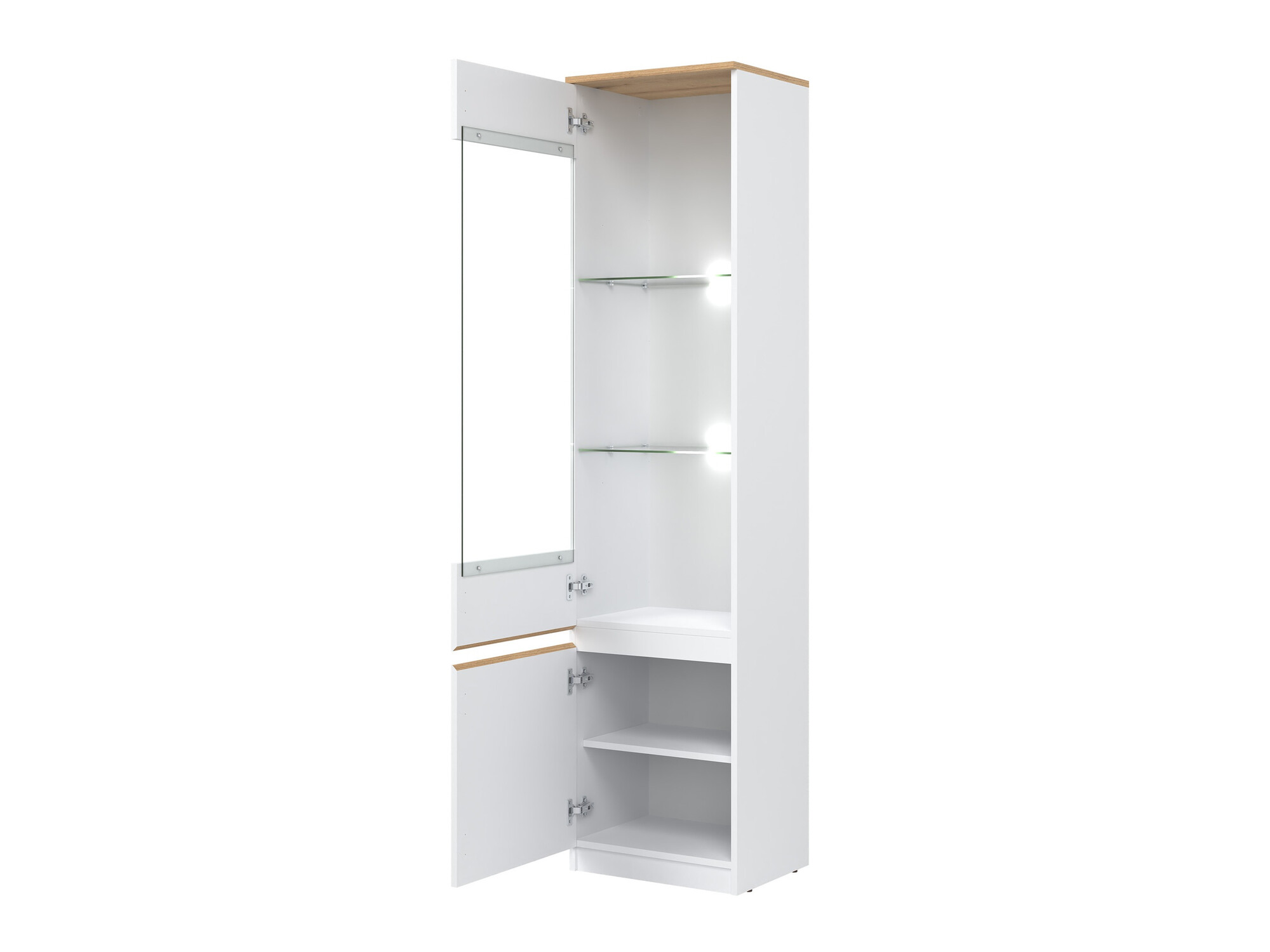 Bookcase Catelbi 121 (White + Oak)