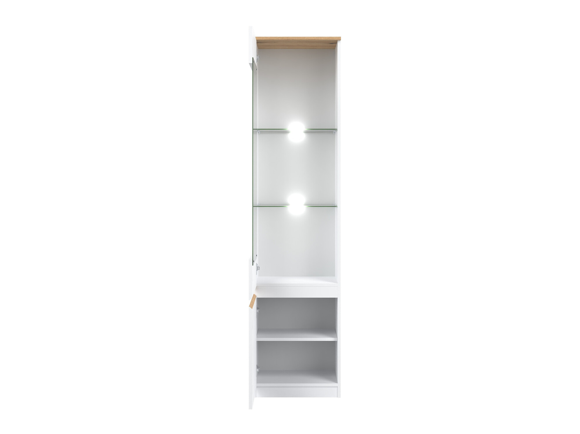 Bookcase Catelbi 121 (White + Oak)