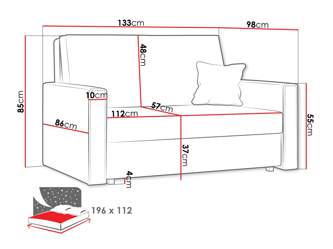 Sofa bed Morel II (Poso 02)
