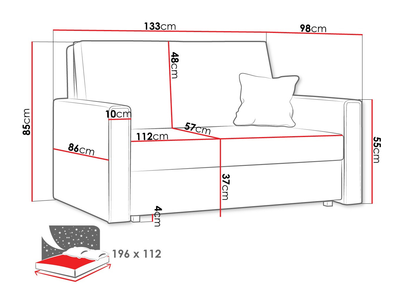 Sofa bed Morel II (Poso 05)