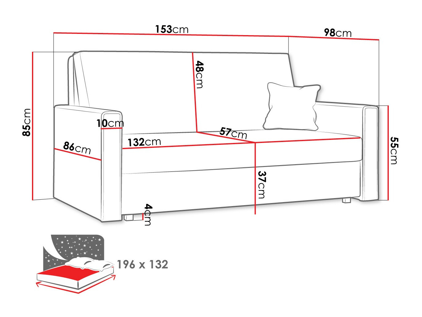 Sofa bed Morel III (Poso 01)