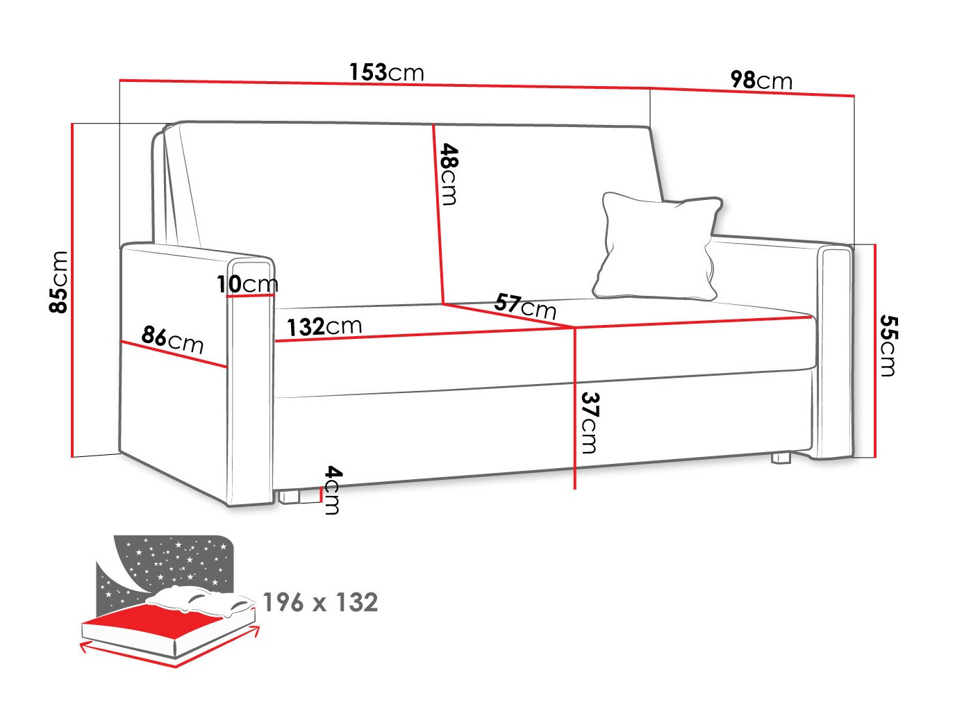 Sofa bed Morel III (Poso 02)