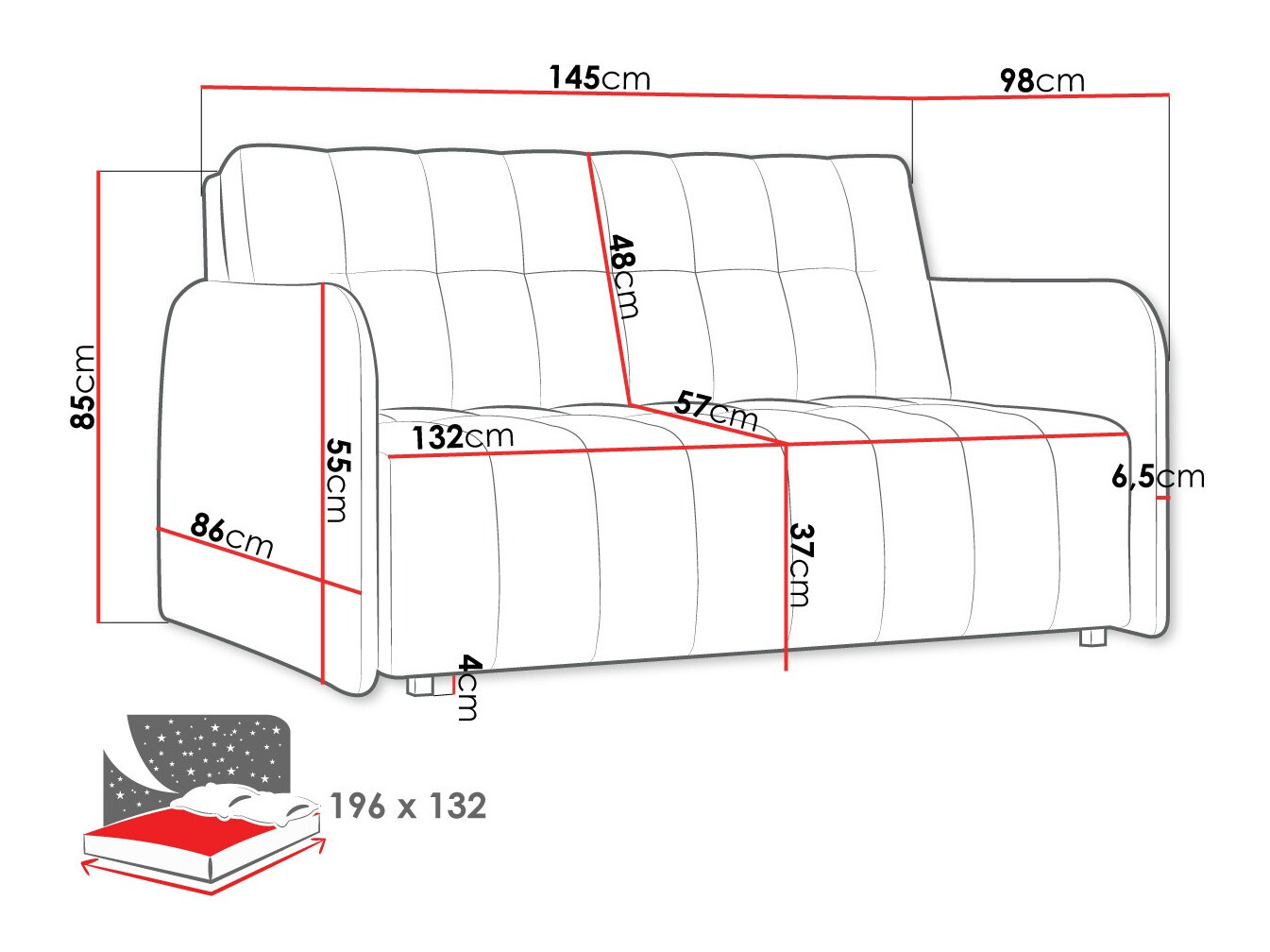 Sofa bed Aquarin III (Kronos 19)