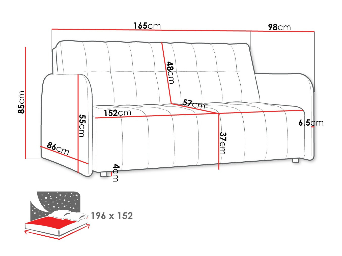 Sofa bed Aquarin IV (Country 3)