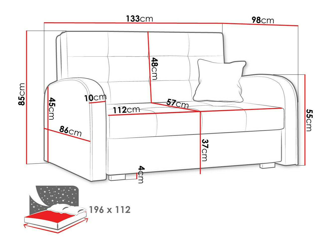 Sofa bed Silona II (Kronos 09)