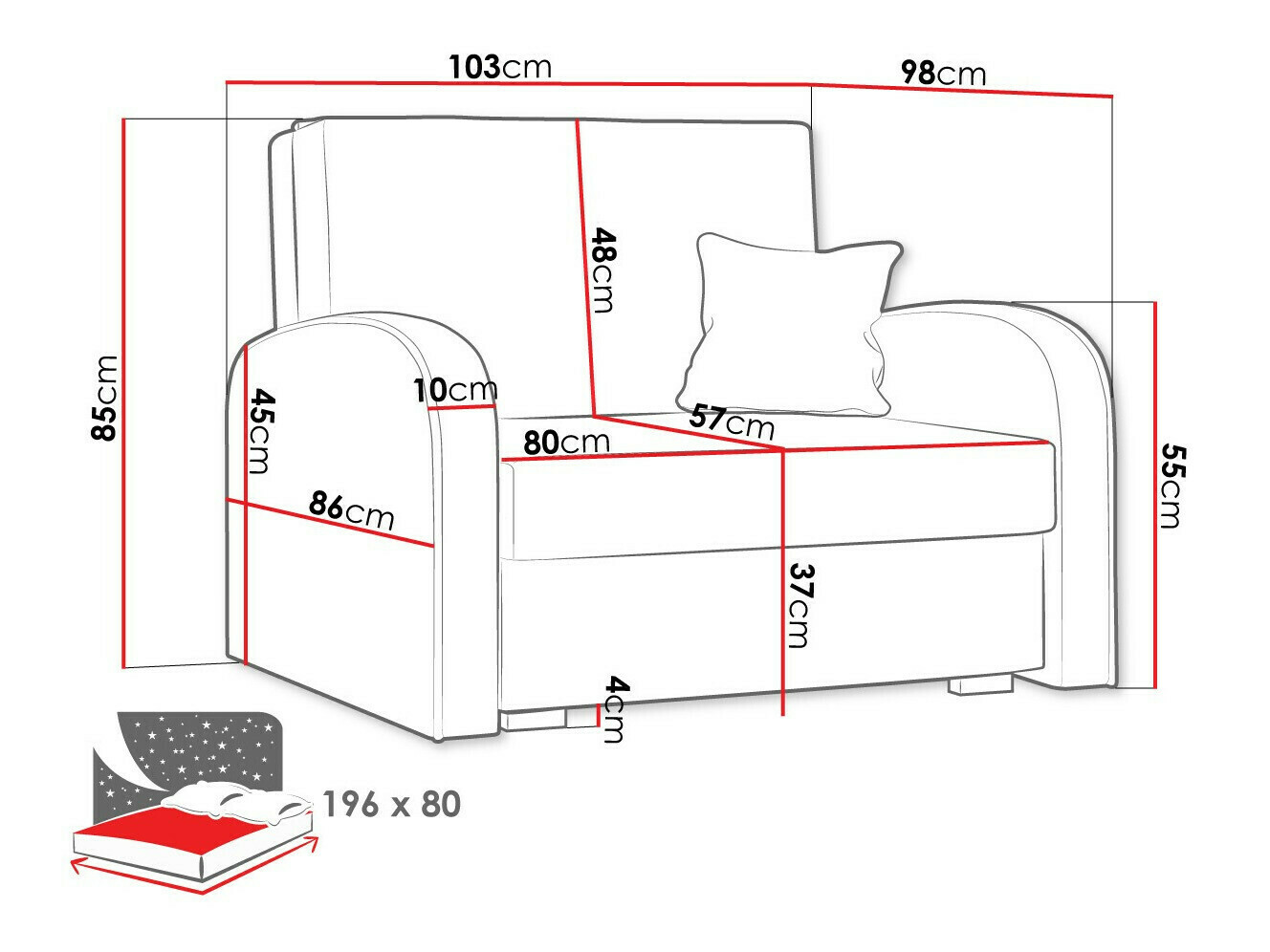 Armchair Galona I (Mono 237 + Sorriso 8)