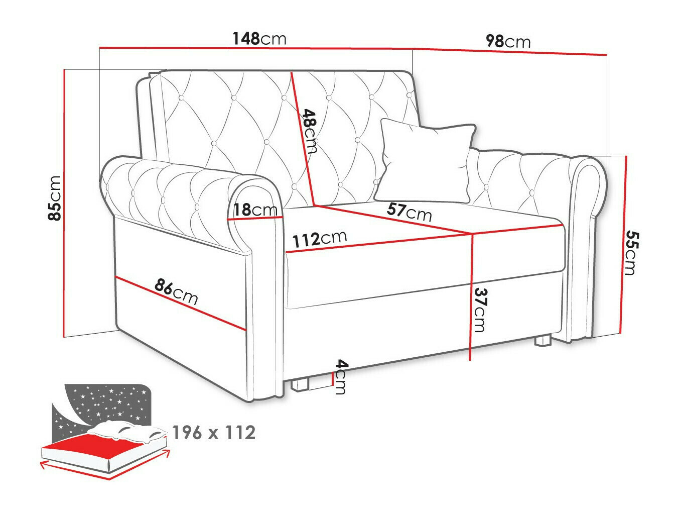 Sofa bed Aelara II (Kronos 53)