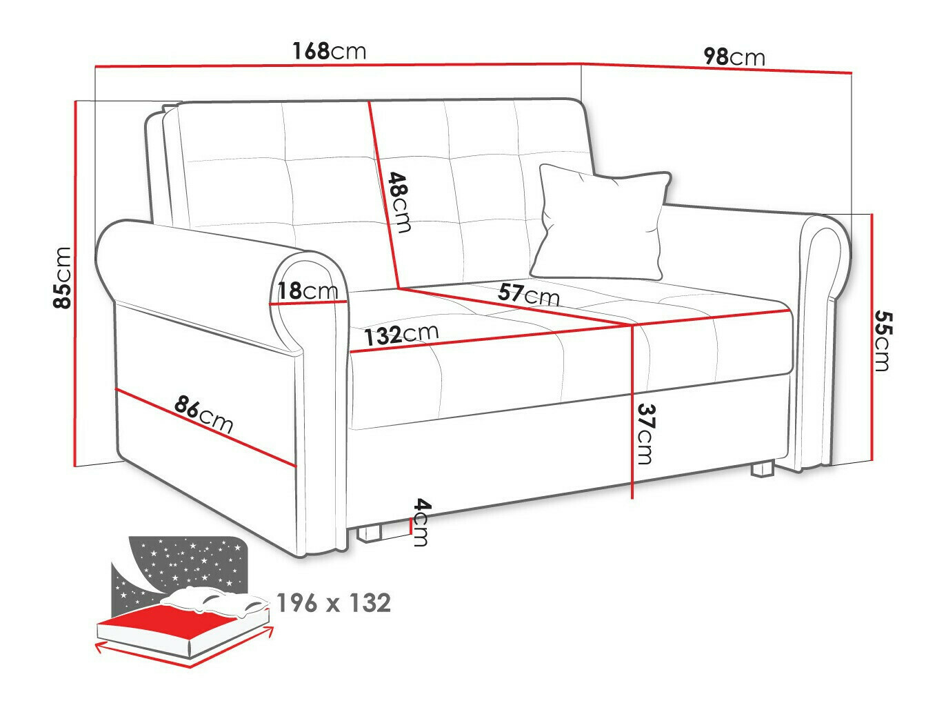 Sofa bed Aquala III (Kronos 02)