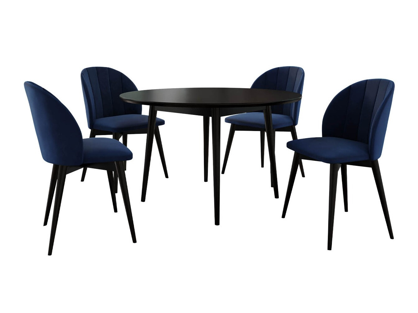 Dining set Racine 127 (Black + Magic Velvet 2216)
