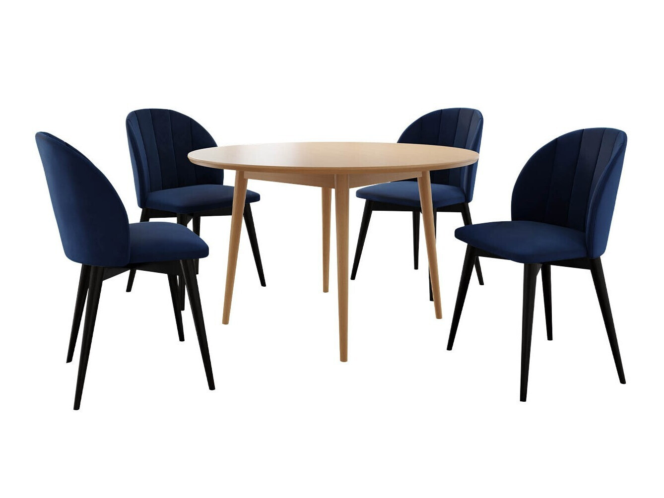 Dining set Racine 127 (Black + Magic Velvet 2216)