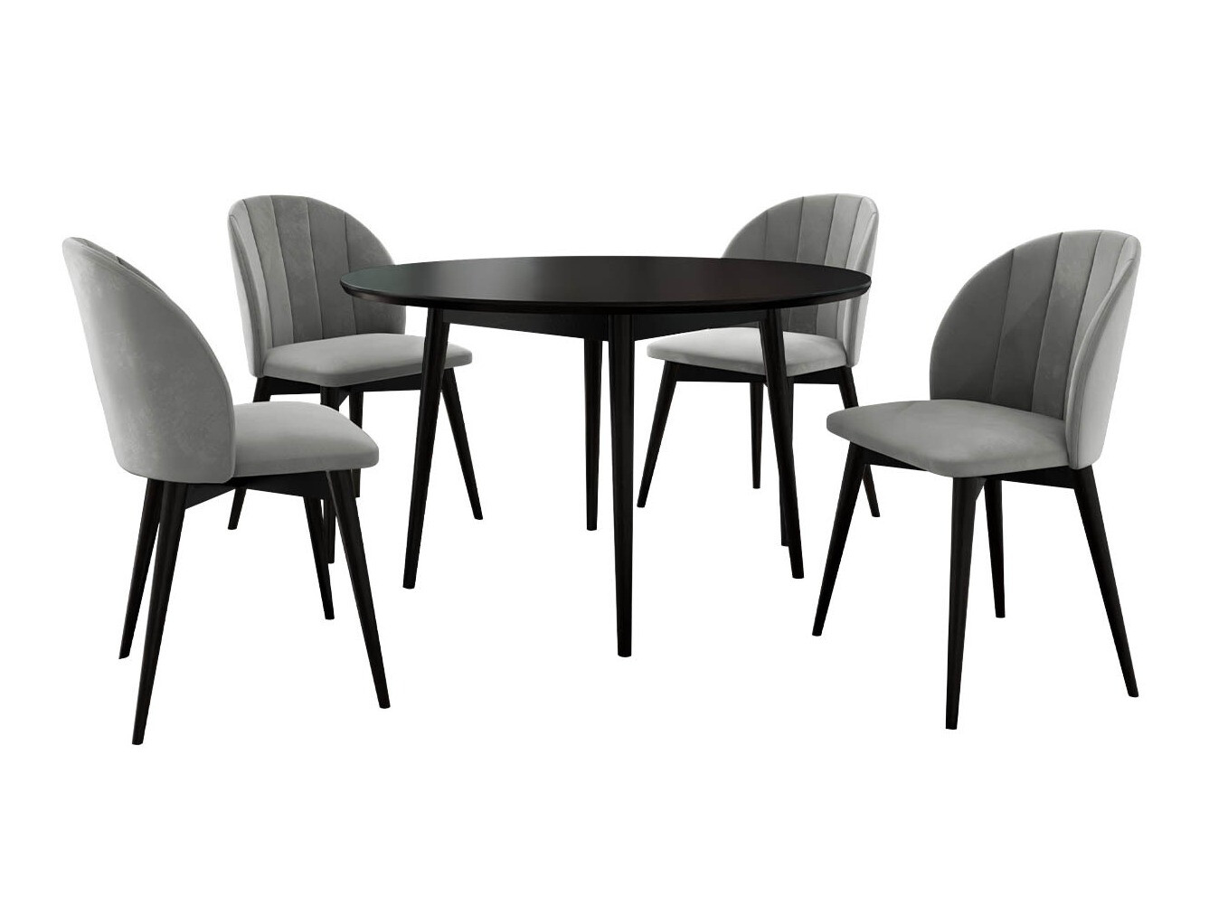 Dining set Racine 127 (Black + Magic Velvet 2217)